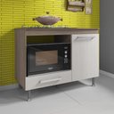 Ver imagem 3 de Balcão 105cm para Cooktop 4 ou 5 bocas Espaço para Forno ou Microondas Marrom