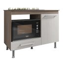 Ver imagem 1 de Balcão 105cm para Cooktop 4 ou 5 bocas Espaço para Forno ou Microondas Marrom