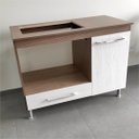 Ver imagem 4 de Balcão 105cm para Cooktop 4 ou 5 bocas Espaço para Forno ou Microondas Marrom