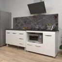 Ver imagem 3 de Armário Cozinha Balcão Gabinete de Pia 120 Cm Bruna e Balcão Alana para Fogão Cooktop 5 Bocas e Forn