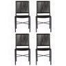 Cadeira Preta de Aço e Corda Náutica - Kit 4 – Ideal para Sala de Jantar, Cozinha ou Varanda - 3