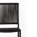 Ver imagem 5 de Cadeira Preta de Aço e Corda Náutica - Kit 4 – Ideal para Sala de Jantar, Cozinha ou Varanda