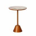 Ver imagem 1 de Mesa Lateral Fit Adorno Peão 35x40 cm Vidro Nature Casaévo Marcenaria &Amp; Design