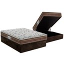 Ver imagem 1 de Cama Box Baú Casal: Colchão Espuma Probel D45 Advanced Pillow Super + Base CRC Suede Brown(138x188)