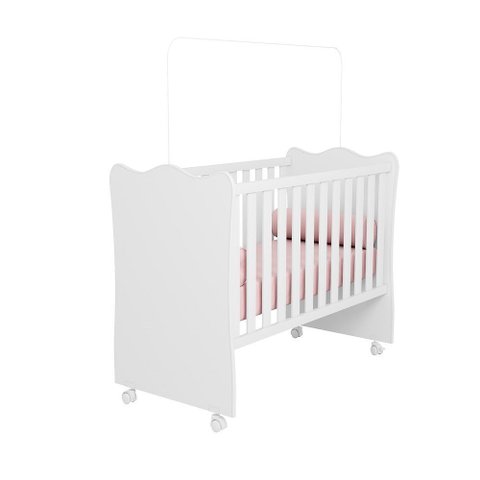 Berço com Colchão Infantil Doce Sonho 1 Branco Qmovi Probel