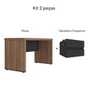 Ver imagem 6 de Mesa para Escritório Diretor em Tamburato com 2 Gavetas 140cm Elegance Marrom Artany