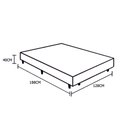Ver imagem 3 de Cama Box Blindado Viúva Principe Das Camas Sintético Cinza 128x188x40