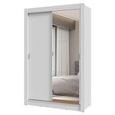 Ver imagem 3 de Guarda-roupa Solteiro 2 Portas de Correr com Espelho 2 Gavetas Branco Vivare Madesa