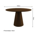 Ver imagem 3 de Mesa de Jantar Muniz Redonda Madeira Maciça 100cm Chocolate