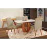 Mesa de jantar + 6 cadeiras Paris Tampo 160 cm Cappuccino - 1
