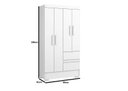 Ver imagem 3 de Guarda Roupa Coimbra 4 Portas 2 Gavetas Branco - Aramóveis