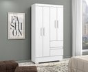 Ver imagem 1 de Guarda Roupa Coimbra 4 Portas 2 Gavetas Branco - Aramóveis