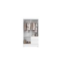 Ver imagem 2 de Guarda Roupa Coimbra 4 Portas 2 Gavetas Branco - Aramóveis