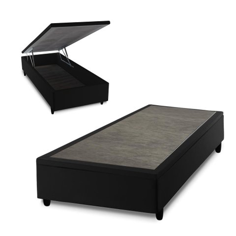 Box Baú Preto Solteiro 88x188x45 - King House