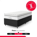 Ver imagem 7 de Cama Box Baú Solteiro Couro Preto + Colchão Paris Branco Couro Preto/branco