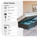 Ver imagem 5 de Cama Box Baú Solteiro Couro Preto + Colchão Paris Branco Couro Preto/branco