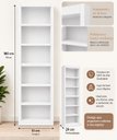 Ver imagem 6 de Estante Livreiro para Livros Decoração Escritório Branco