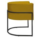 Ver imagem 3 de Kit 2 Poltronas Decorativa Nayara Base de Ferro Preto Cor: Suede Amarelo - Twdecora