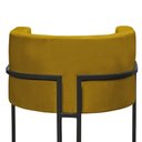 Ver imagem 4 de Kit 2 Poltronas Decorativa Nayara Base de Ferro Preto Cor: Suede Amarelo - Twdecora