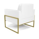 Ver imagem 5 de Poltrona Base Industrial Alta Dourado Marisa Corano Branco D03 - D’Rossi