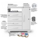 Ver imagem 6 de Cômoda Quarto 4 Gaveteiros Organizador Porta Multiuso Branco