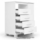 Ver imagem 4 de Cômoda Quarto 4 Gaveteiros Organizador Porta Multiuso Branco