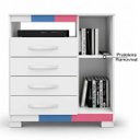 Ver imagem 5 de Cômoda Quarto 4 Gaveteiros Organizador Porta Multiuso Branco