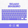 Kit Teclado + Mouse sem Fio Bluetooth Recarregável Roxo - 3