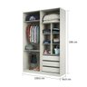 Guarda Roupa de Canto Closet 3 Módulos sem Portas 6 Gavetas e 4 Cabideiros Prime Luciane Móveis - 8