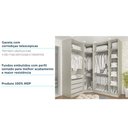 Ver imagem 6 de Guarda Roupa Canto Closet sem Portas 4 Peças, 3 Gavetas, 4 Cabideiro Prime Luciane Móveis