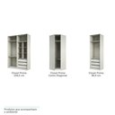 Ver imagem 6 de Guarda Roupa de Canto Closet 3 Módulos sem Portas 6 Gavetas e 4 Cabideiros Prime Luciane Móveis