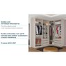 Guarda Roupa de Canto Closet 3 Módulos sem Portas 6 Gavetas e 4 Cabideiros Prime Luciane Móveis - 3