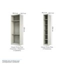 Ver imagem 4 de Guarda Roupa Canto Closet sem Portas 4 Peças, 3 Gavetas, 4 Cabideiro Prime Luciane Móveis