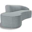 Ver imagem 5 de Sofá 3 Lugares Curvo Sala de Estar Living Firenze Direito D02 Linho Cinza 230 cm D-474 - Lyam