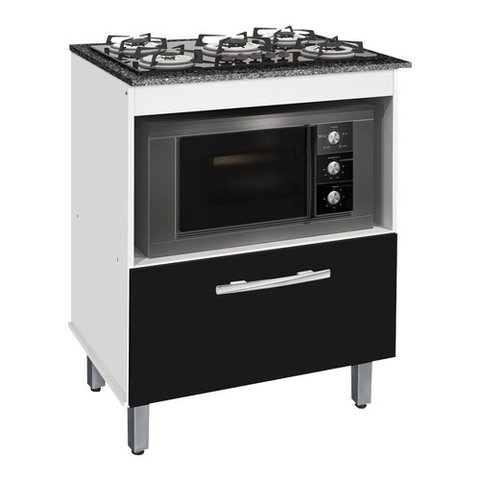 Balcao Gabinete P/ Cooktop 05 Bocas E P/ Forno Bur Cores Bpm PASSE BEM