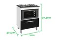 Ver imagem 6 de Balcao Gabinete P/ Cooktop 05 Bocas E P/ Forno Bur Cores Bpm PASSE BEM
