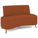 Ver imagem 1 de Sofá 2 Lugares para Sala Living 135cm Pés Palito Tamar K04 Bouclê Terracota - Mpozenato