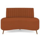 Ver mais imagens de Sofá 2 Lugares para Sala Living 135cm Pés Palito Tamar K04 Bouclê Terracota - Mpozenato