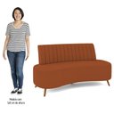 Ver imagem 5 de Sofá 2 Lugares para Sala Living 135cm Pés Palito Tamar K04 Bouclê Terracota - Mpozenato