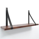 Ver imagem 1 de Prateleira em MDF Castanho 50x15cm com Alça Preto