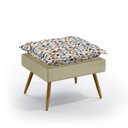 Ver imagem 1 de Puff Lunar / Sued Estampado Laranja e Bege