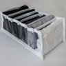 Colmeia Organizadora de Cuecas com 6 Divisórias em TNT Branco Plástico Transparente - 4