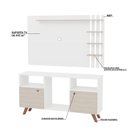 Ver imagem 4 de Rack com Painel para Tv até 32 Polegadas 2 Portas e Pés Retrô Netmobil - Branco/dubai