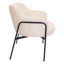 Ver imagem 7 de Poltrona Decorativa Jade Base Aço Preto Bouclé Off White - Nexta Casa