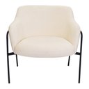 Ver imagem 6 de Poltrona Decorativa Jade Base Aço Preto Bouclé Off White - Nexta Casa