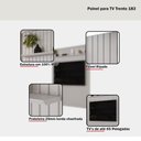 Ver imagem 2 de Painel Suspenso para TV Trento 183 Ripado Bali - DJ Móveis