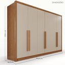 Ver imagem 4 de Guarda-Roupa Casal com 6 Portas e 4 Gavetas Multimóveis Crnvh-GRP146 Cinamomo/Bege
