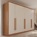 Ver imagem 1 de Guarda-Roupa Casal com 6 Portas e 4 Gavetas Multimóveis Crnvh-GRP146 Cinamomo/Bege