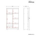 Ver imagem 7 de Guarda Roupa Solteiro Olímpia 4 Portas 2 Gavetas Quadriflex Branco/azul - Móveis Albatroz