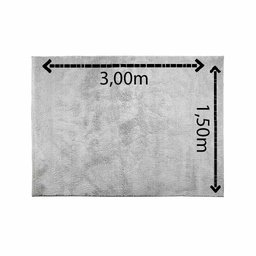 Tapete para Quarto ,sala ,escritório 1,50 X 3,00 Pelo Macio.:prata - 3